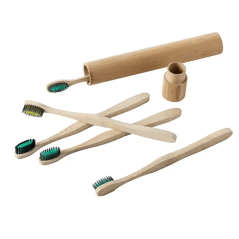 bamboo toothbrush with castor oil bristles