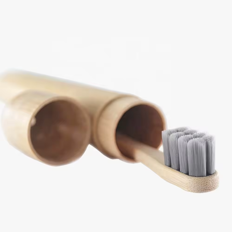 Comfortable nano bristles bamboo toothbrush