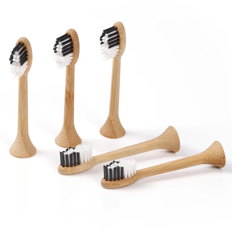 bamboo toothbrush head with biodegradable bristles